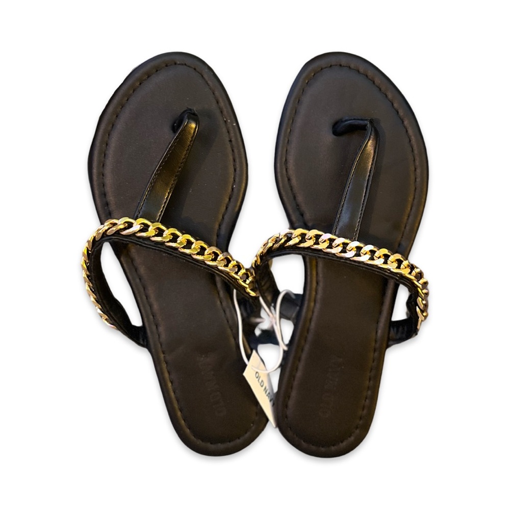 Black + Gold Sandals